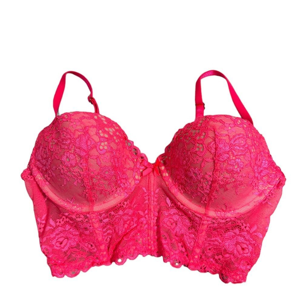 Victoria's Secret Neon Pink Lace Bra